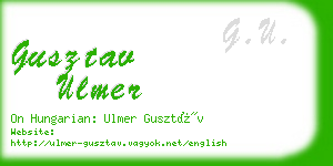 gusztav ulmer business card